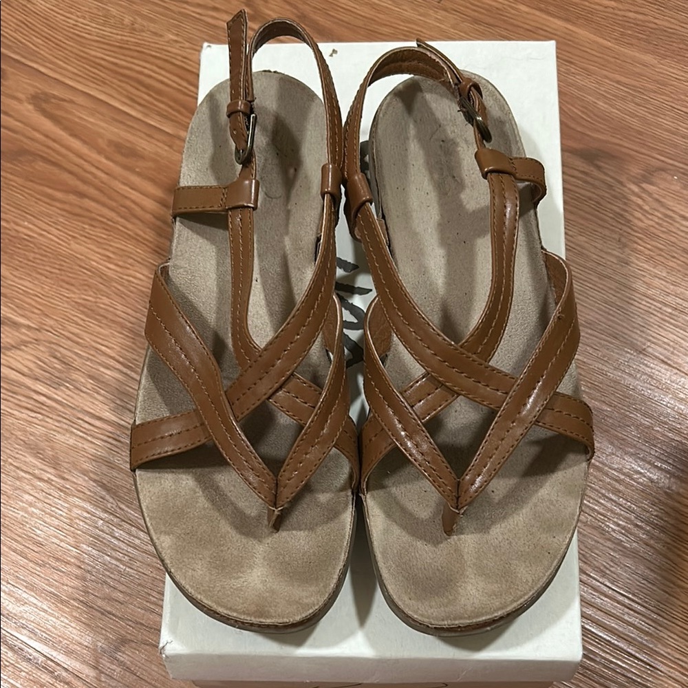 Women’s Kim Rogers Haley Brown Strappy Sandals size 8